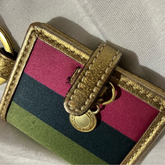RARE Coach Legacy Stripes Photo Keychain - Picture 6 of 10